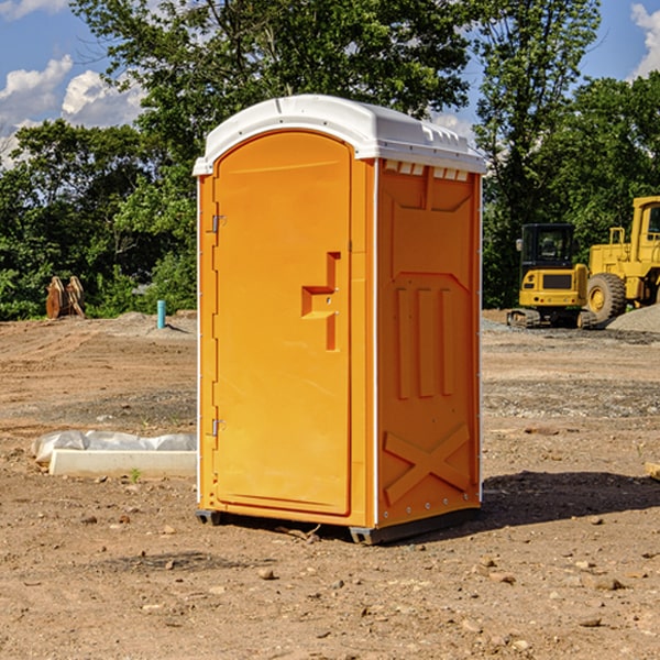 how often are the portable toilets cleaned and serviced during a rental period in Emmons County ND